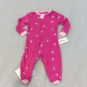 ZippyJamz | Organic Pink Baby One Piece | 6-9 Months